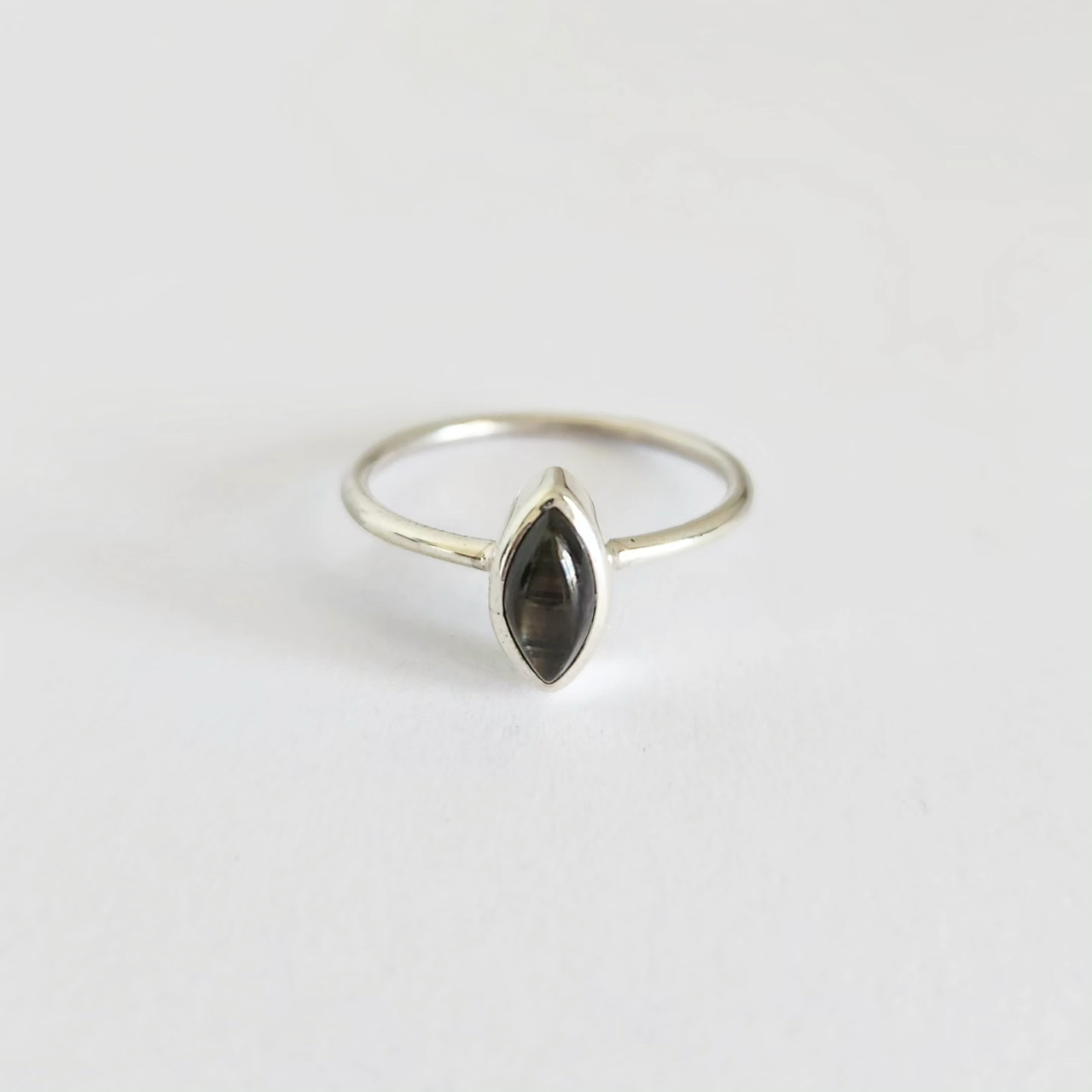 Ardhani Ring Bali Silver 925 Black Sapphire Stone
