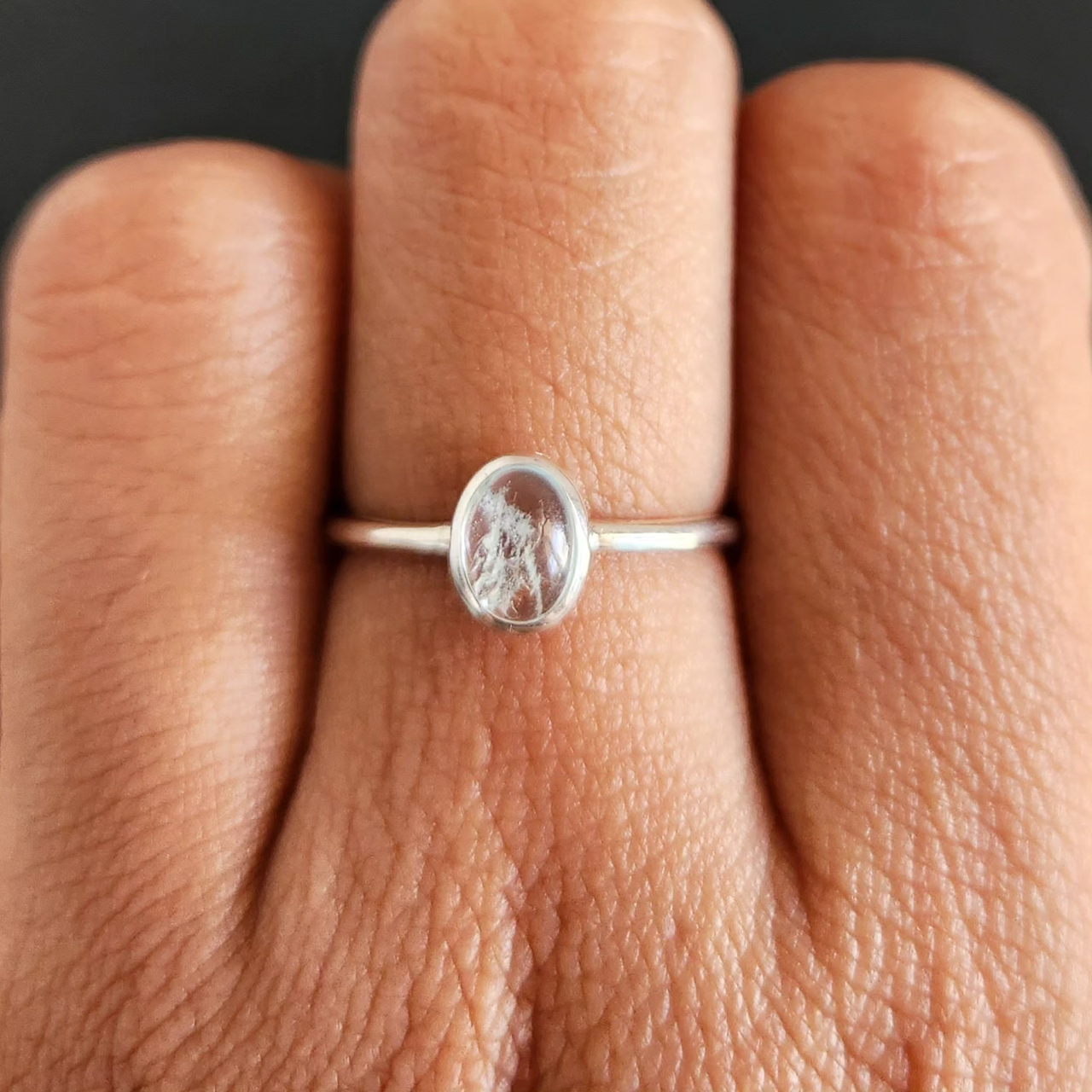 Aryasatya Ring Bali Silver 925 Aquamarine Ring