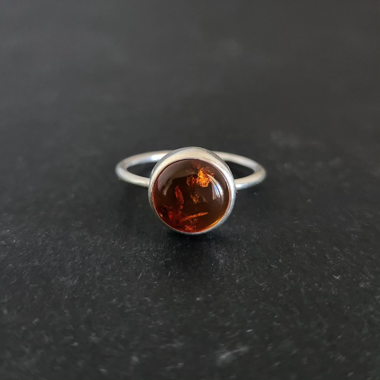 Buyuk Ring Bali Silver 925 Amber Stone