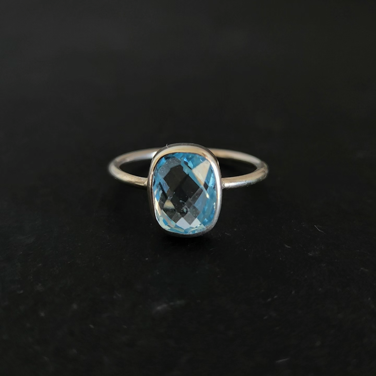 Kompyang Ring Bali Silver 925 Blue Topaz Stone