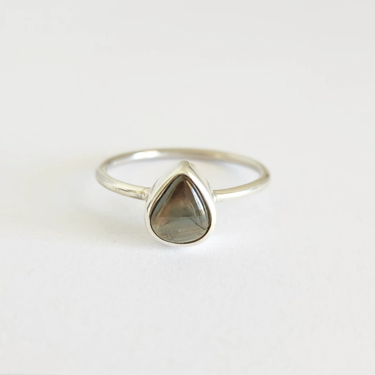 Tembeling Ring Bali Silver 925 Black Sapphire Stone