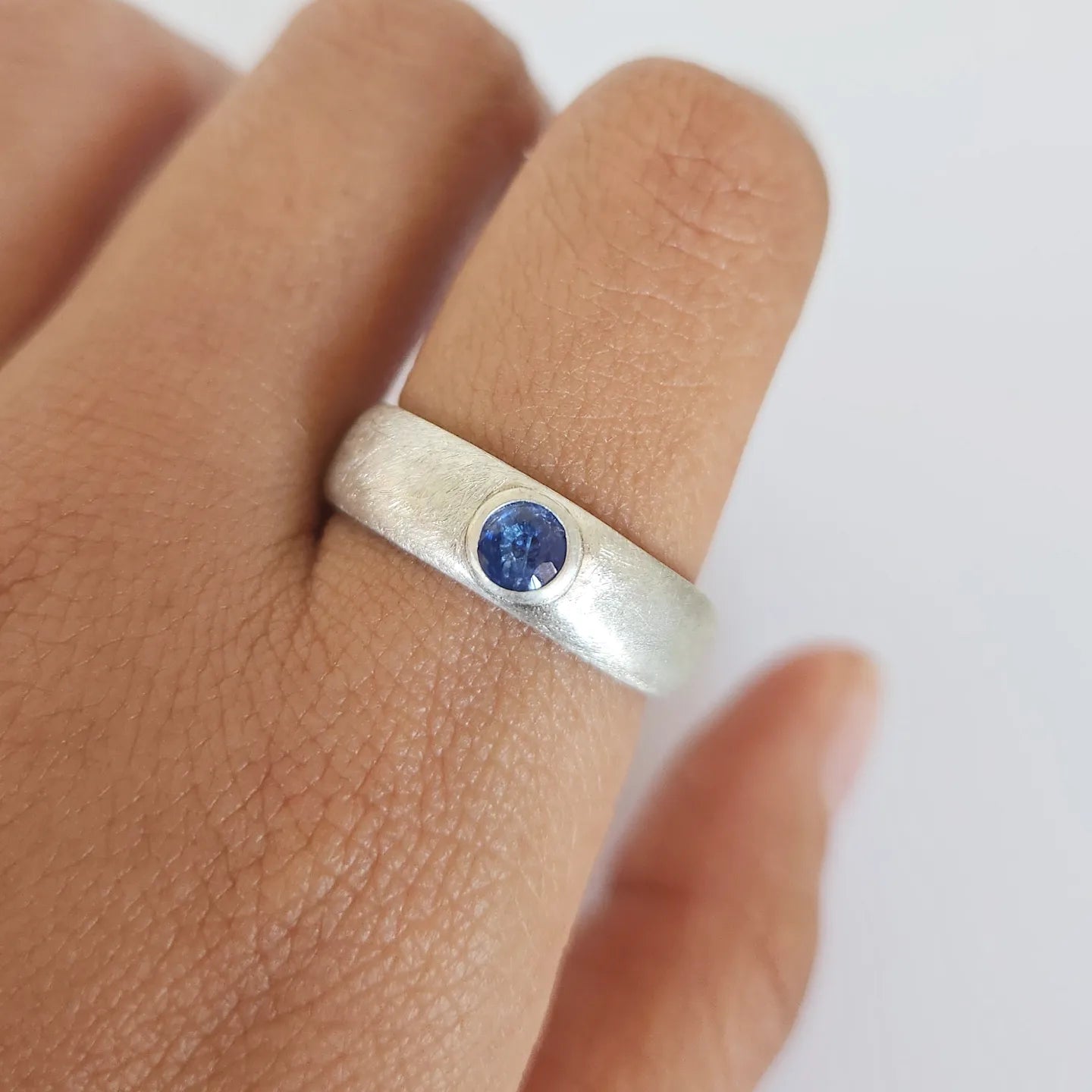 Nusa Dua Ring Bali Silver 925 Blue Sapphire Stone