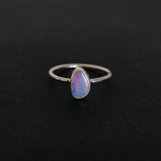 Sukunan Ring Bali Silver 925 Doublet Australian Opal Stone