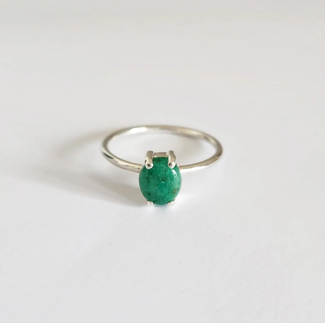 Medawu Ring Bali Silver 925 Emerald Stone