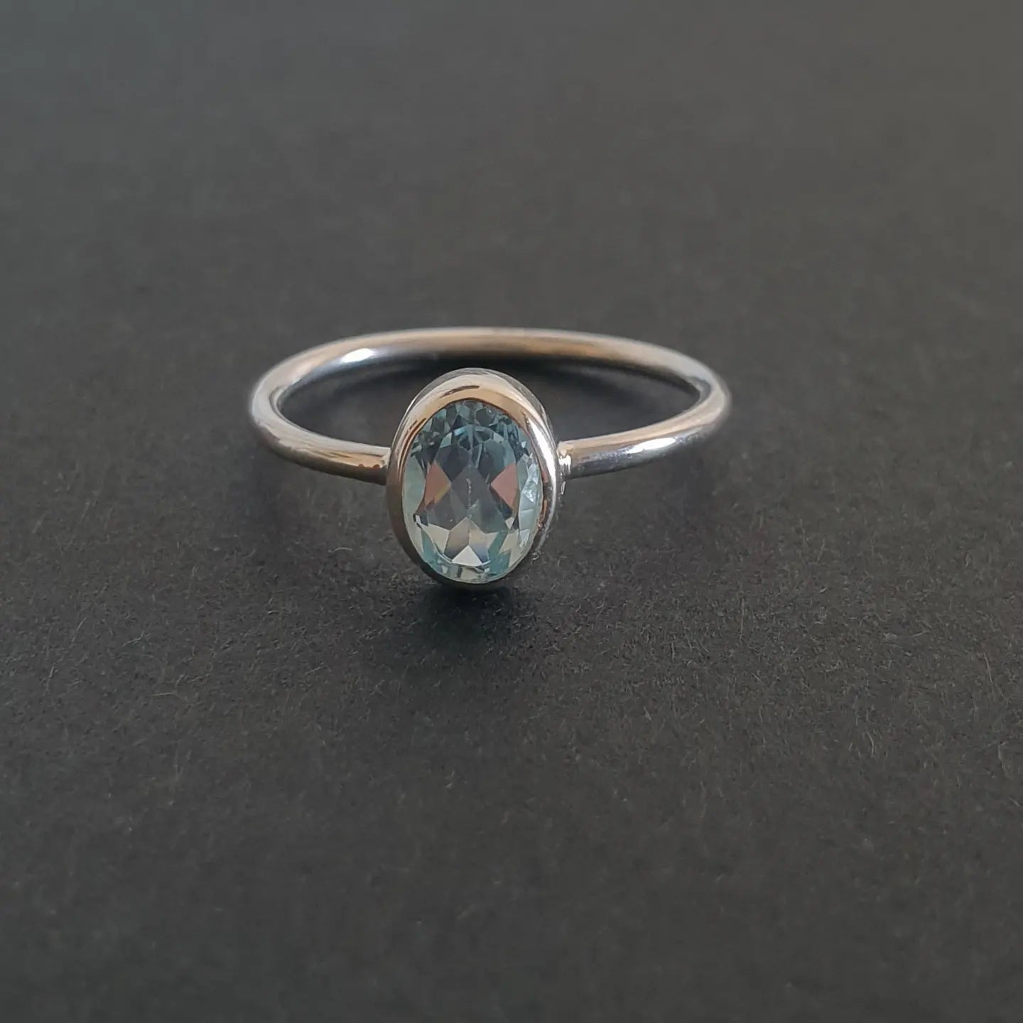 Semer Ring Bali Silver 925 Blue Topaz Stone