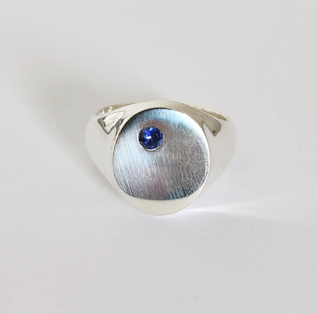 Suksema Ring Bali Silver 925 Blue Sapphire Stone