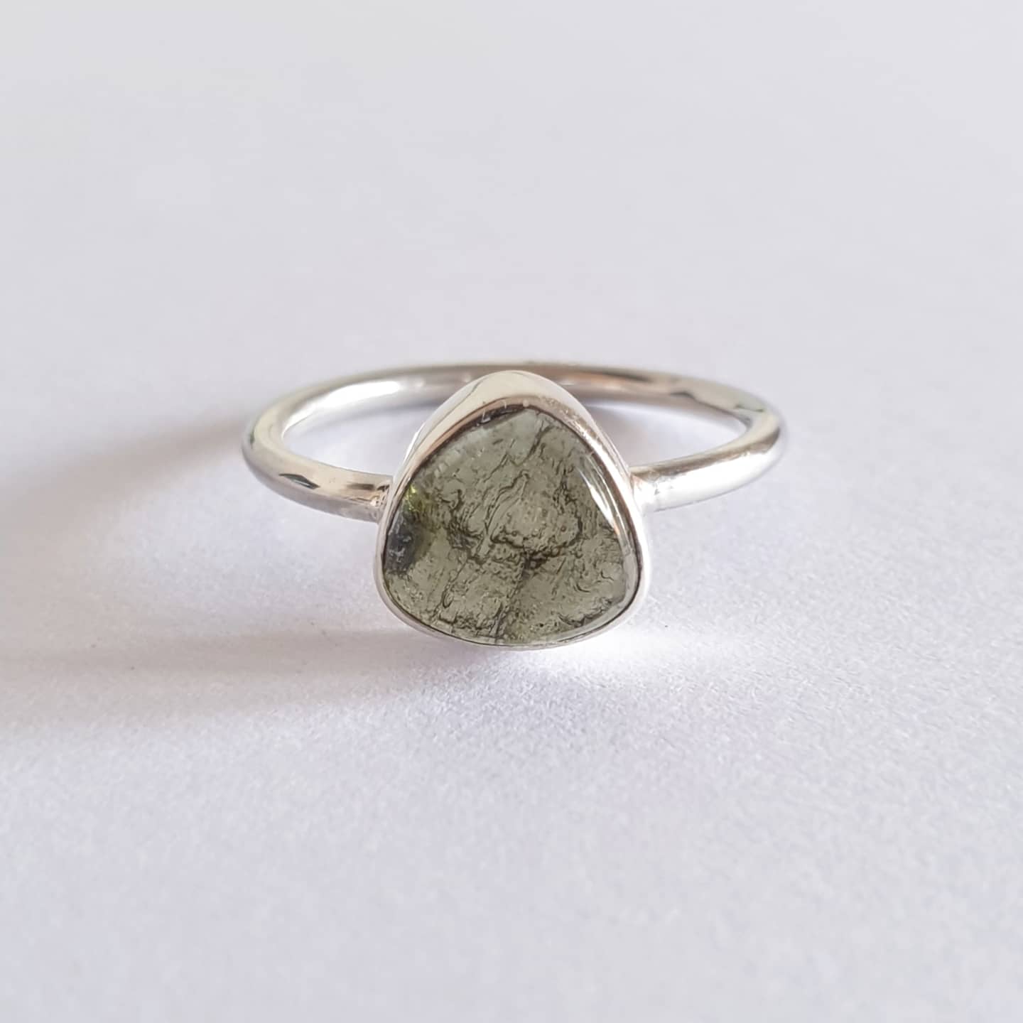 Suter Ring Bali Silver 925 Moldavite Stone